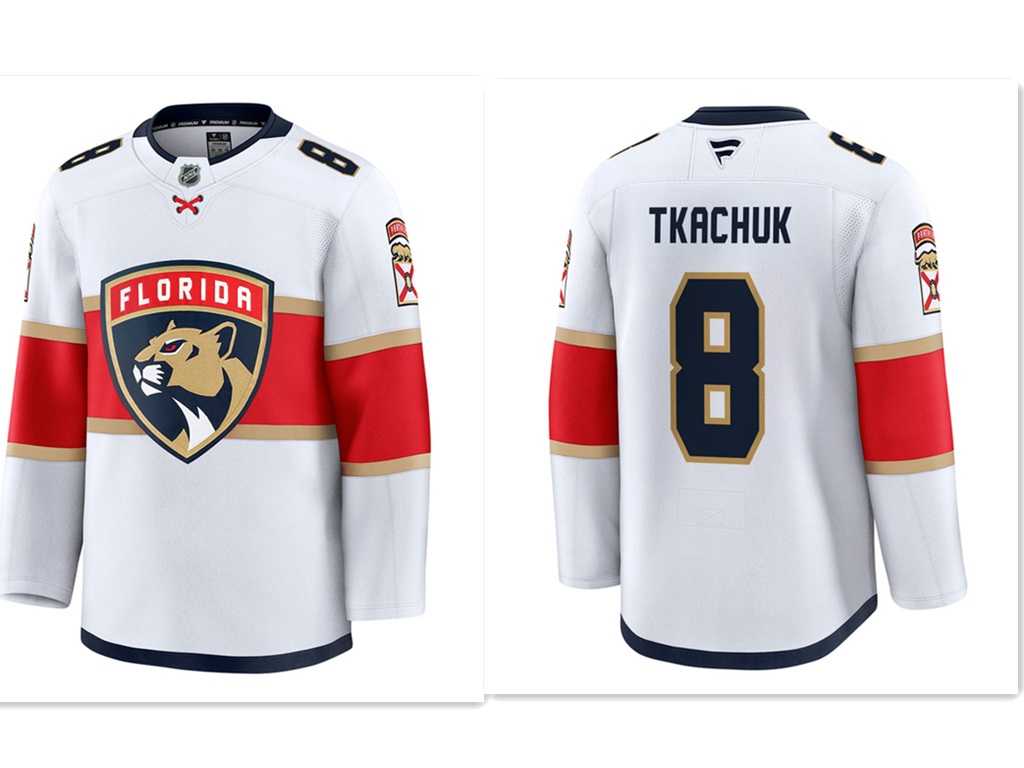 Mens Florida Panthers #8 Brady Tkachuk White Stitched away jersey Dzhi->->NHL Jersey Mens Florida Panthers #8 Brady Tkachuk White Stitched away jersey Dzhi->->NHL Jersey