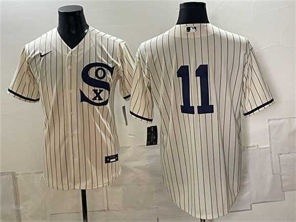 Mens Chicago White Sox #11 Luis Aparicio Cream Cool Base Stitched Jersey