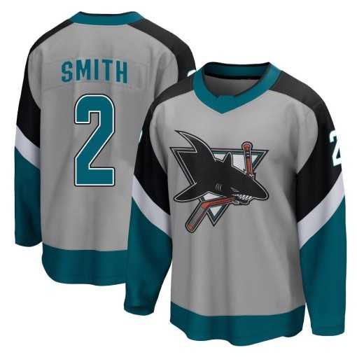 Mens San Jose Sharks #2 Will Smith Breakaway Gray 2020-21 Special Edition Jerse Dzhi->san jose sharks->NHL Jersey