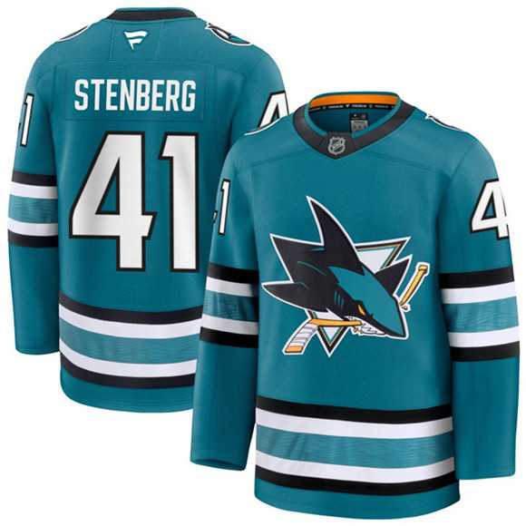 Mens San Jose Sharks #41 Ivar Stenberg Teal 2026 Stitched Hockey Jersey Dzhi->san jose sharks->NHL Jersey