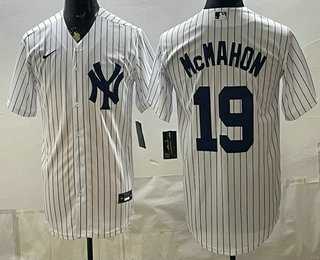 Mens New York Yankees #19 Ryan McMahon White Cool Base Stitched Jersey