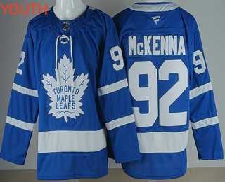 Youth Toronto Maple Leafs #92 Gavin McKenna Blue Stitched Jersey->nhl youth jerseys->NHL Jersey