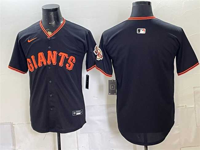 Mens San Francisco Giants Blank Black Limited Stitched Jersey