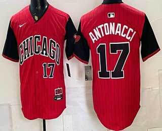 Mens Chicago White Sox #17 Sam Antonacci Red Black 2025 City Connect Limited Stitched Jersey Dzhi