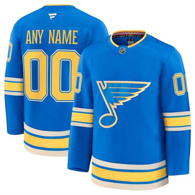 Mens St. Louis Blues Active Player Custom Blue 2024-25 Alternate Stitched Hockey Jersey