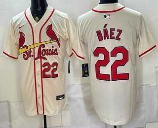 Mens St Louis Cardinals #22 Joshua Baez Cream Limited Jersey