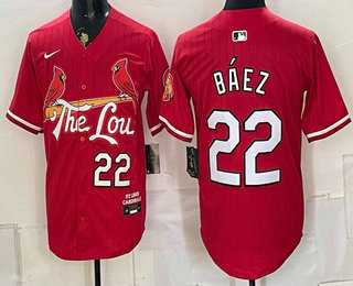 Mens St Louis Cardinals #22 Joshua Baez Red Limited Jersey