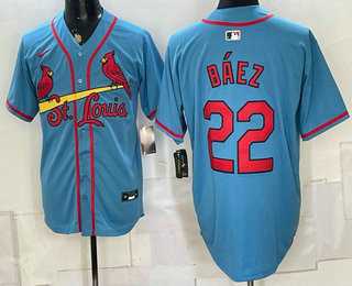 Mens St Louis Cardinals #22 Joshua Baez Blue Alternate Limited Stitched Jersey