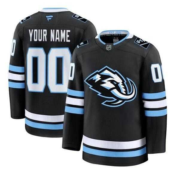 Mens Utah Mammoth ACTIVE PLAYER Custom 2025 Black Stitched Hockey Jersey
