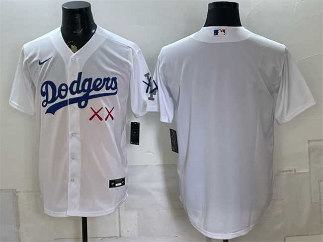 Mens Los Angeles Dodgers x KAWS White Vapor Premier Limited Stitched Jersey