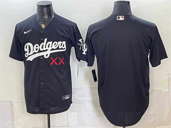 Mens Los Angeles Dodgers x KAWS Black Vapor Premier Limited Stitched Jersey