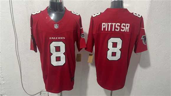 Mens Atlanta Falcons #8 Kyle Pitts Sr. Red 2026 New F.U.S.E. Vapor Untouchable Limited Stitched Jersey