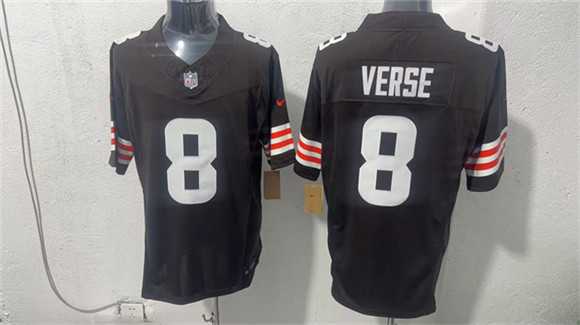 Mens Cleveland Browns #8 Jared Verse Brown 2026 Vapor Limited Stitched Jersey