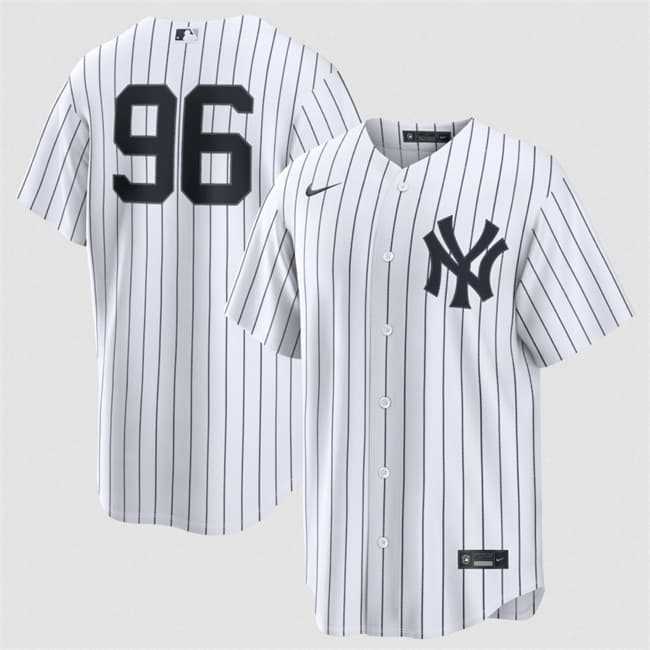 Mens New York Yankees #96 George Lombard Jr White No Name Home Limited Stitched Jersey Dzhi