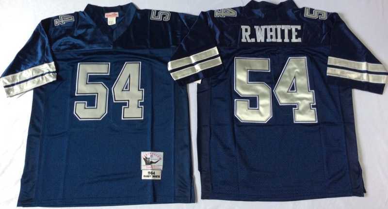 Mens Dallas Cowboys #54 Randy White Navy Throwback Stitched Football Jersey