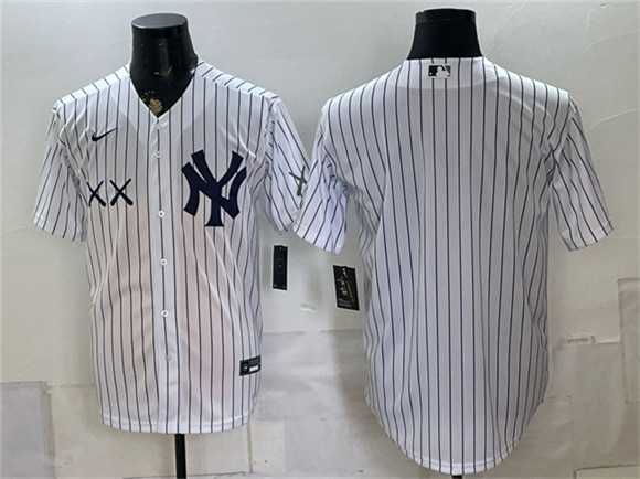 Mens New York Yankees x KAWS White Stadium Stitched Jersey
