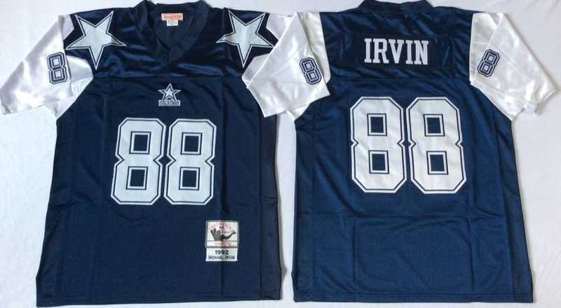 Mens Dallas Cowboys #88 Michael Irvin Navy Thanksgiving Throwback Stitched Football Jersey