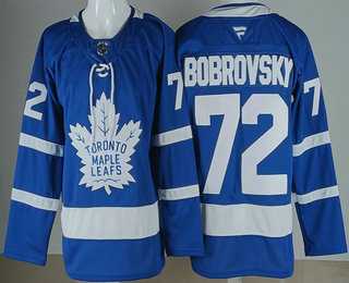 Mens Toronto Maple Leafs #72 Sergei Bobrovsky Blue Stitched Jersey->->