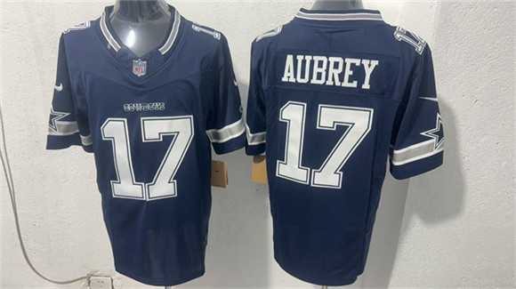 Mens Dallas Cowboys #17 Brandon Aubrey Navy 2026 F.U.S.E Vapor Untouchable Limited Stitched Jersey