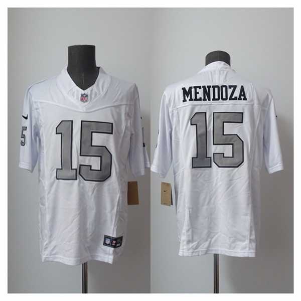 Mens Las Vegas Raiders #15 Fernando Mendoza White 2026 F.US.E. Draft Color Rush Vapor Untouchable Limited Stitched Jersey