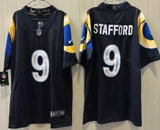 Mens Los Angeles Rams #9 Matthew Stafford Limited Navy Rivalries Vapor Jersey