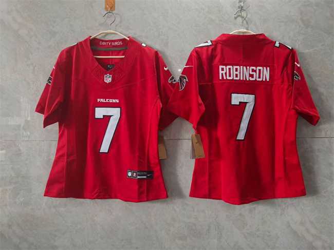 Womens Atlanta Falcons #7 Bijan Robinson Red 2026 New F.U.S.E. Stitched Jersey(Run Small)