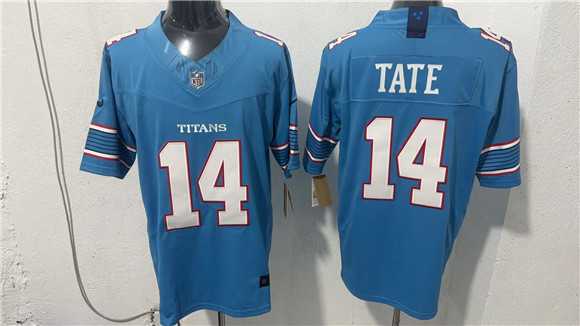 Mens Tennessee Titans #14 Carnell Tate Light Blue 2026 F.U.S.E. Vapor Limited Stitched Jersey