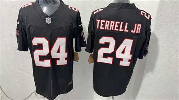 Mens Atlanta Falcons #24 A.J. Terrell jr Black F.U.S.E. Vapor Untouchable Limited Stitched Jersey