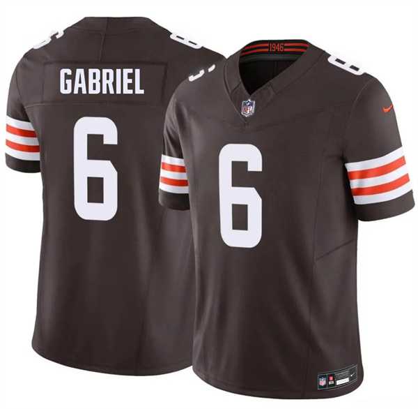 Mens Cleveland Browns #6 Dillon Gabriel Brown 2026 F.U.S.E. Vapor Limited Stitched Jersey