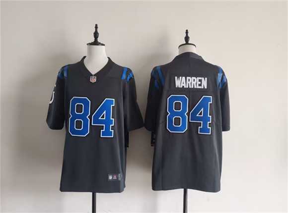 Mens Indianapolis Colts #84 Tyler Warren Dark Gray 2026 Rivalries Collection Limited Stitched Jersey