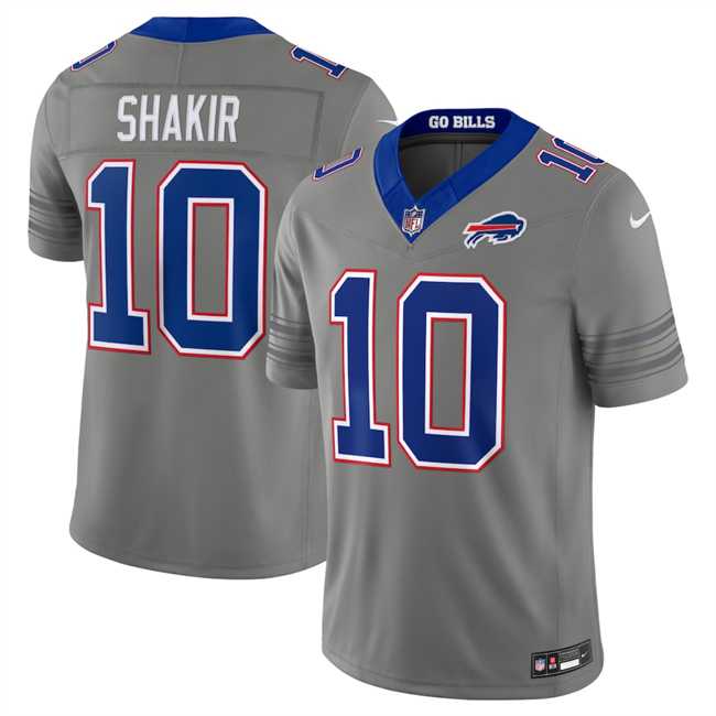Mens Buffalo Bills #10 Khalil Shakir Gray F.U.S.E. 2026 Nickel City Vapor Stitched Jersey Dzhi->->