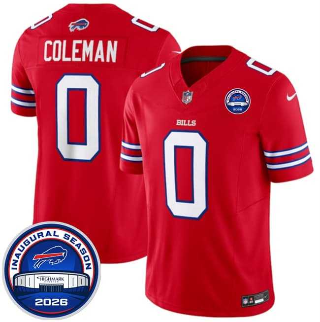 Mens Buffalo Bills #0 Keon Coleman Red F.U.S.E. 2026 Inaugural Season at Highmark Stadium Stitched Jersey Dzhi->->