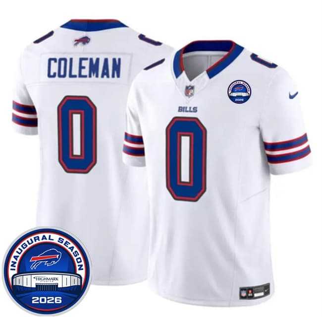 Mens Buffalo Bills #0 Keon Coleman White F.U.S.E. 2026 Inaugural Season at Highmark Stadium Stitched Jersey Dzhi->->