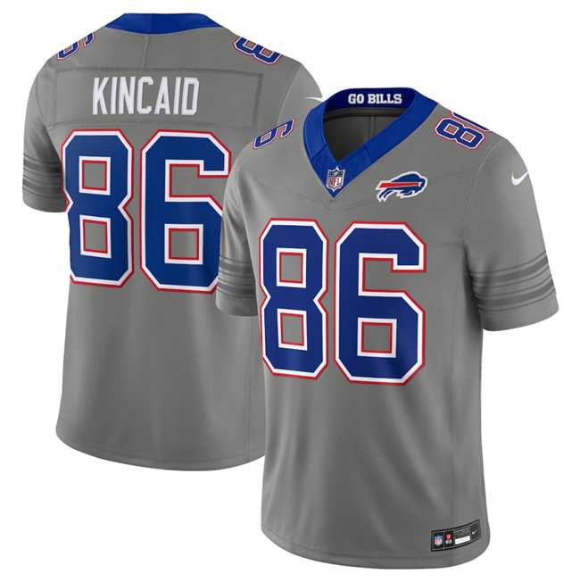 Mens Buffalo Bills #86 Dalton Kincaid Gray F.U.S.E. 2026 Nickel City Vapor Stitched Jersey Dzhi->->