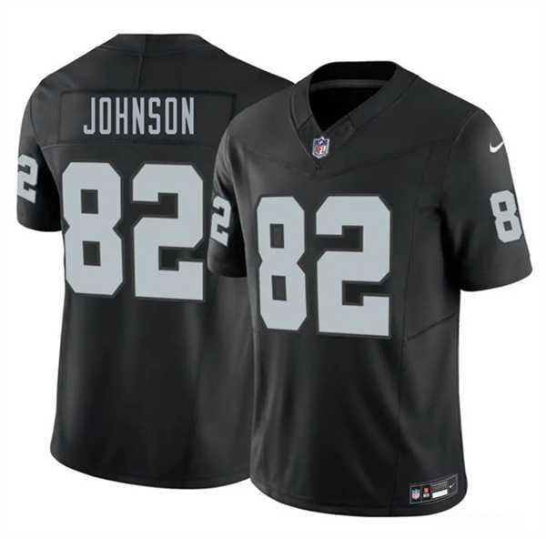 Mens Las Vegas Raiders #82 Brandon Johnson Black 2026 F.U.S.E. Vapor Untouchable Limited Stitched Jersey