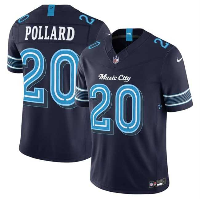 Mens Tennessee Titans #20 Tony Pollard Navy 2026 F.U.S.E. Music City Rivalries Collection Limited Stitched Jersey Dzhi->->