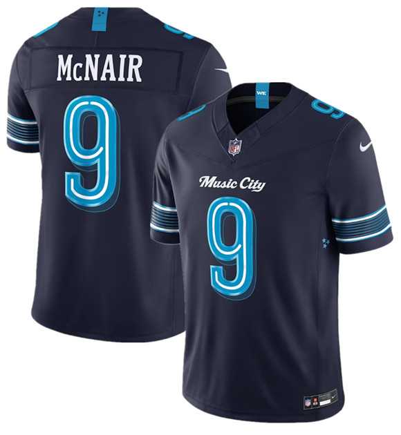 Mens Tennessee Titans #9 Steve McNair Navy 2026 F.U.S.E. Music City Rivalries Collection Limited Stitched Jersey Dzhi->->