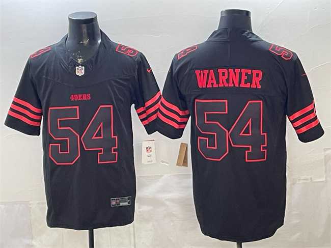 Mens San Francisco 49ers #54 Fred Warner Black F.U.S.E. Stranger Things Edition Vapor Limited Stitched Jersey