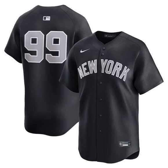 Mens New York Yankees #99 Aaron Judge Navy Alternate Limited Stitched Jersey Dzhi