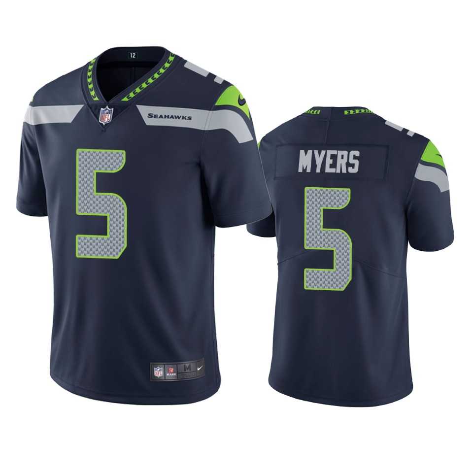Mens Seattle Seahawks #5 Jason Myers Navy Vapor Untouchable Limited Stitched Jersey Dzhi