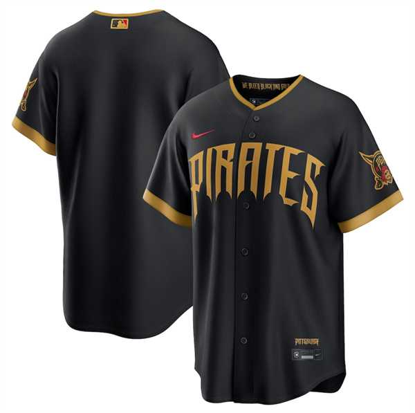 Mens Pittsburgh Pirates Blank Black 2026 City Connect Stadium Stitched Stitched Jersey Dzhi