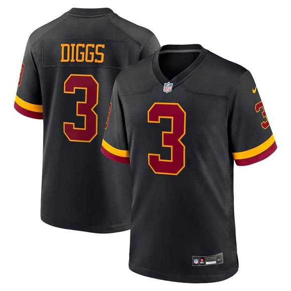 Mens Washington Commanders #3 Stefon Diggs Black 2026 Vapor Limited Stitched Jersey Dzhi->->