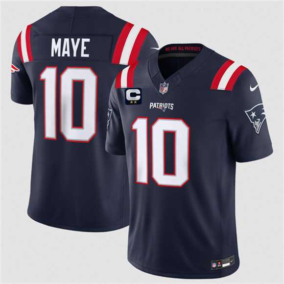 Mens New England Patriots #10 Drake Maye Navy 2026 F.U.S.E. 2-Star C Pach Vapor Limited Stitched Jersey Dzhi