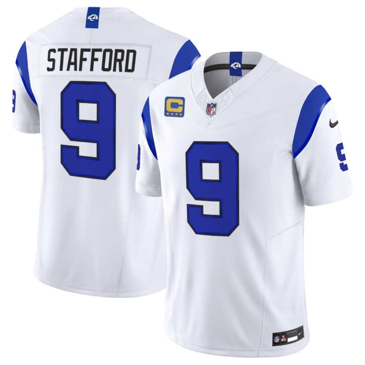 Mens Los Angeles Rams #9 Matthew Stafford White 2026 F.U.S.E. With 4- Star C Patch Vapor Limited Stitched Jersey Dzhi->->