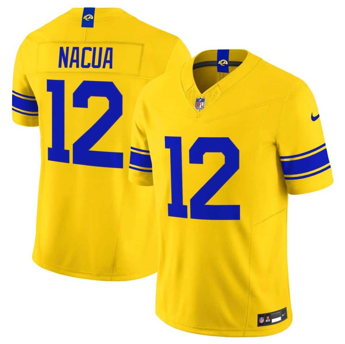 Mens Los Angeles Rams #12 Puka Nacua Yellow 2026 F.U.S.E. Vapor Limited Stitched Jersey Dzhi->->
