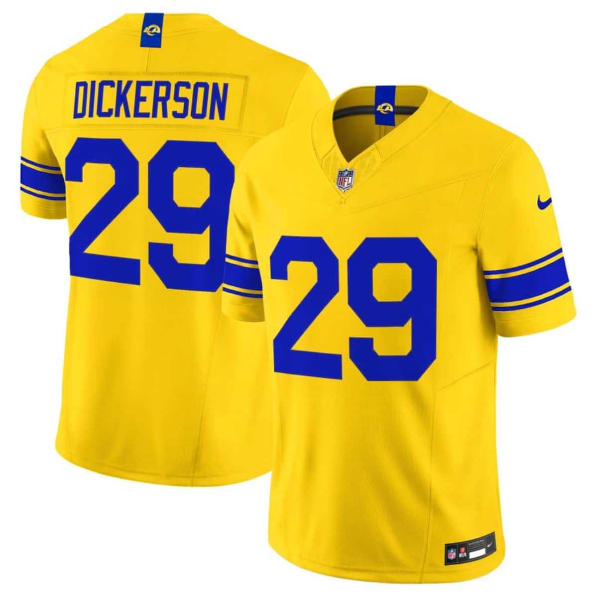 Mens Los Angeles Rams #29 Eric Dickerson Yellow 2026 F.U.S.E. Vapor Limited Stitched Jersey Dzhi->->