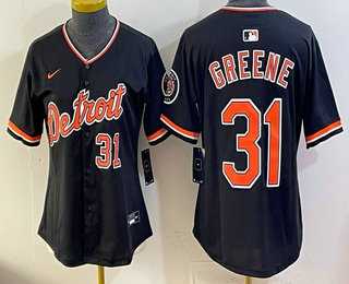 Womens Detroit Tigers #31 Riley Greene Navy Limited Jersey