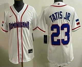 Womens Dominican #23 Fernando Tatis Jr White 2026 World Classic Cool Base Jersey->2026 world baseball classic->MLB Jersey