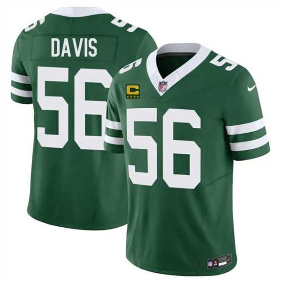 Mens New York Jets #56 Demario Davis Green 2025 F.U.S.E. 4-Star C Patch Vapor Untouchable Limited Stitched Jersey Dzhi
