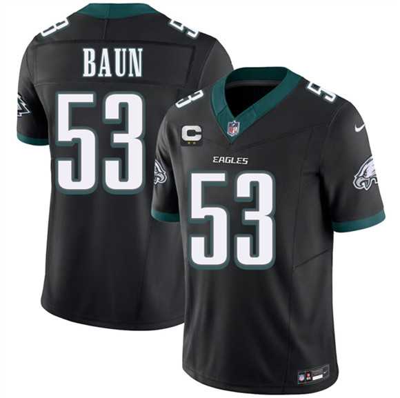 Mens Philadelphia Eagles #53 Jaelan Phillips Black 2026 F.U.S.E. 2-Star C Patch Vapor Untouchable Limited Stitched Jersey Dzhi